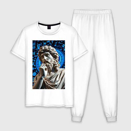 Мужская пижама Античность и математика / Белый – фото 1