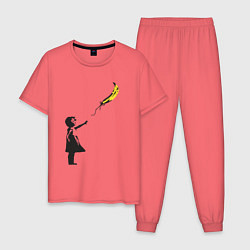 Мужская пижама Девочка и банан