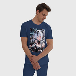 Пижама хлопковая мужская Jetavie Punishing Gray Raven, цвет: тёмно-синий — фото 2