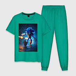 Мужская пижама Соник убегает от ракет