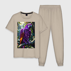 Мужская пижама Попугай из драгоценных камней