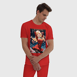Пижама хлопковая мужская Марин Китагава косплей 002 Darling in the Franxx, цвет: красный — фото 2