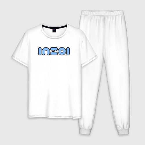 Мужская пижама Inzoi синий логотип / Белый – фото 1