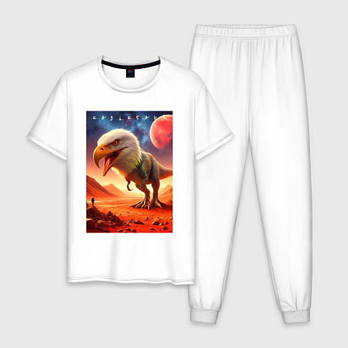 Мужская пижама Eaglesaurus - meme / Белый – фото 1