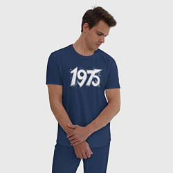 Пижама хлопковая мужская Динамичный 1975, цвет: тёмно-синий — фото 2