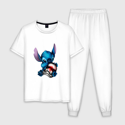 Мужская пижама Стич вырос / Белый – фото 1