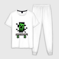 Мужская пижама Minecraft крипер