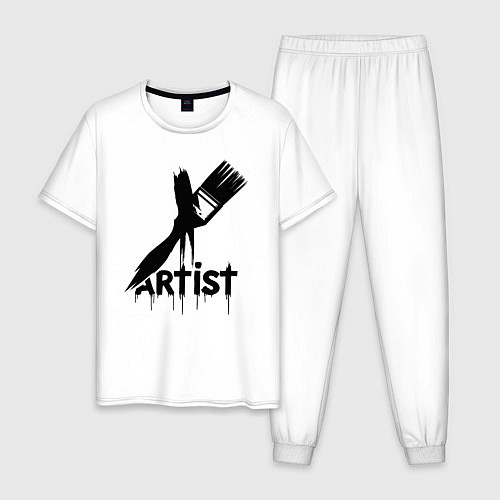 Мужская пижама Художник с кистью / Белый – фото 1