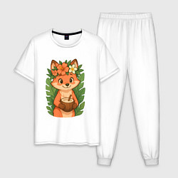 Мужская пижама Тропическая лисичка