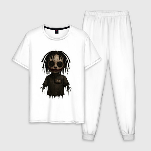 Мужская пижама Bones хоррор кукла / Белый – фото 1
