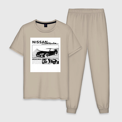 Мужская пижама Ниссан Сильвия / Миндальный – фото 1