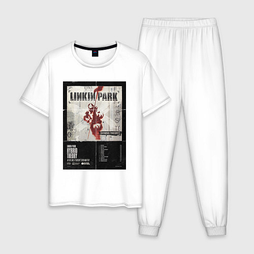 Мужская пижама Linkin Park альбом Hybrid Theory / Белый – фото 1