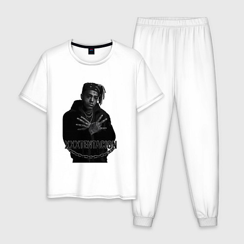 Мужская пижама XXXTentacion в черно-белом стиле / Белый – фото 1