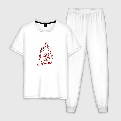 Мужская пижама Fire Walk With Me / Белый – фото 1