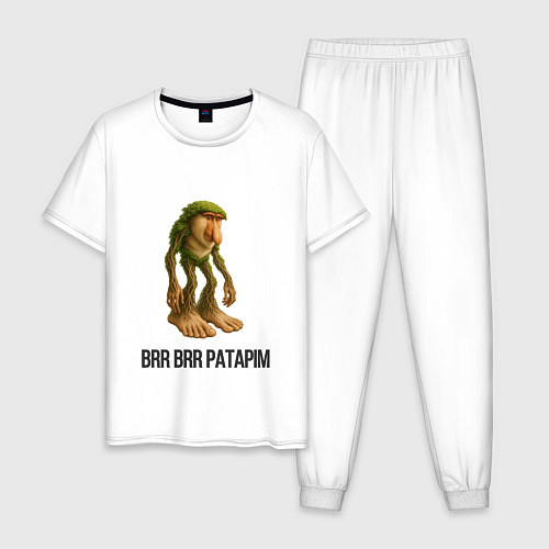 Мужская пижама Brr Brr Patapim Brainrot / Белый – фото 1