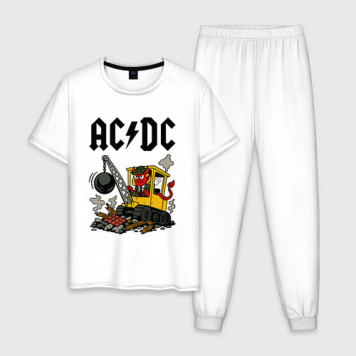 Мужская пижама ACDC Ballbreaker World Tour / Белый – фото 1