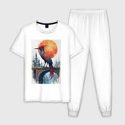 Мужская пижама Сказочная птица на мосту