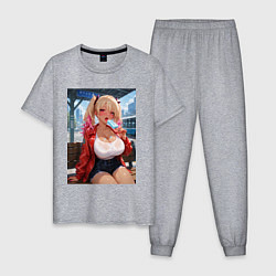 Мужская пижама Sexy гяру с мороженным - аниме