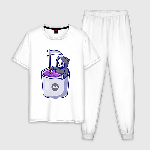 Мужская пижама Ванна смерти / Белый – фото 1
