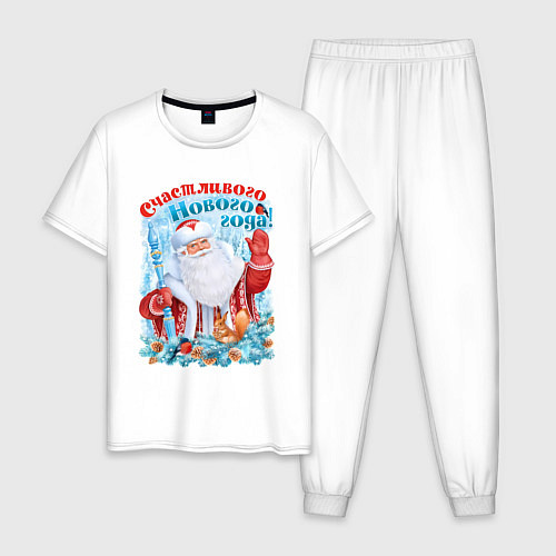 Мужская пижама Счастливого Нового года / Белый – фото 1