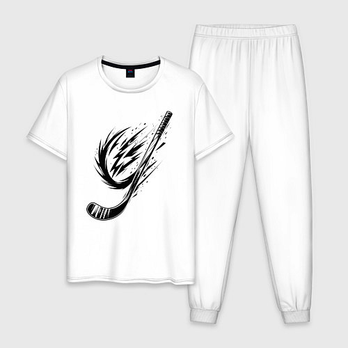Мужская пижама Динамичная клюшка / Белый – фото 1