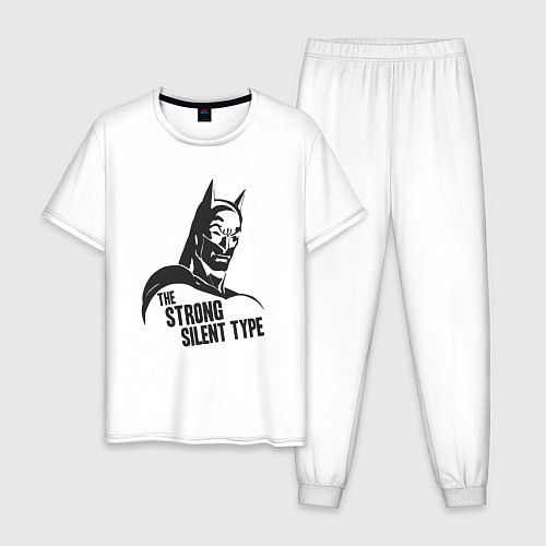 Мужская пижама Бэтмен - сильный и молчаливый / Белый – фото 1