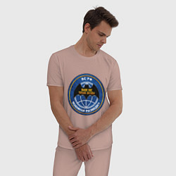 Пижама хлопковая мужская ВС РФ: Военная разведка, цвет: пыльно-розовый — фото 2