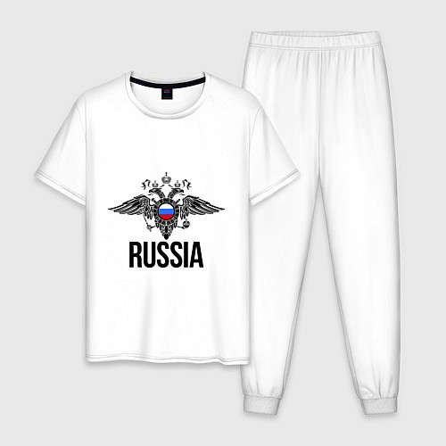 Мужская пижама Russia / Белый – фото 1