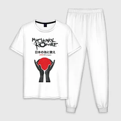 Пижама хлопковая мужская My Chemical Romance: Japan, цвет: белый