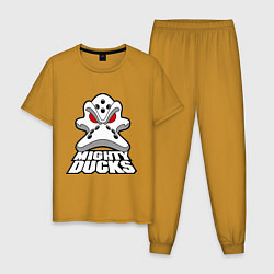 Пижама хлопковая мужская HC Anaheim Ducks, цвет: горчичный