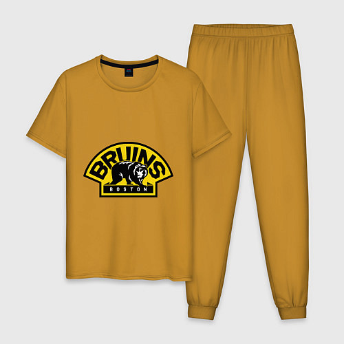 Мужская пижама HC Boston Bruins Label / Горчичный – фото 1