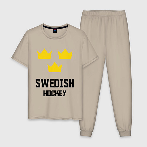 Мужская пижама Swedish Hockey / Миндальный – фото 1