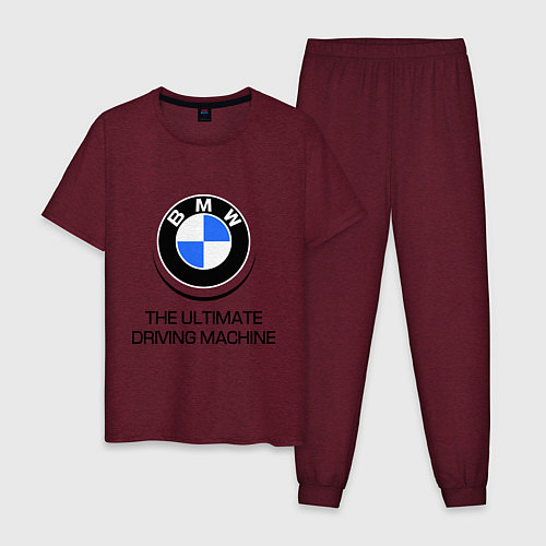 Мужская пижама BMW Driving Machine / Меланж-бордовый – фото 1
