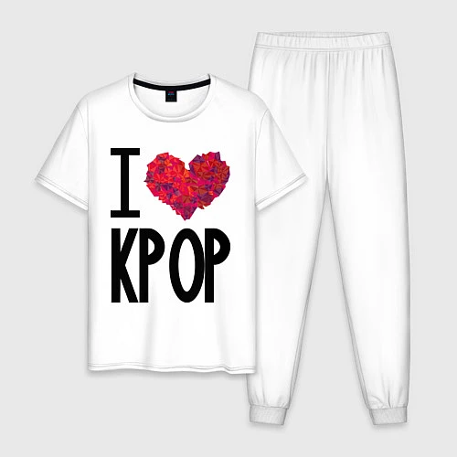Мужская пижама I love kpop / Белый – фото 1