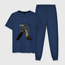 Пижама хлопковая мужская Half-Life 3: Freeman, цвет: тёмно-синий