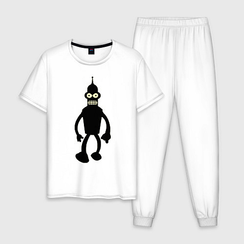 Мужская пижама Черный Бендер / Белый – фото 1