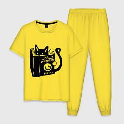 Мужская пижама Кот с книгой
