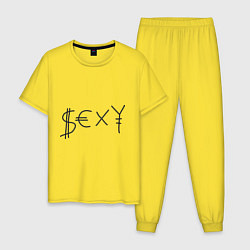 Пижама хлопковая мужская Sexy Money, цвет: желтый