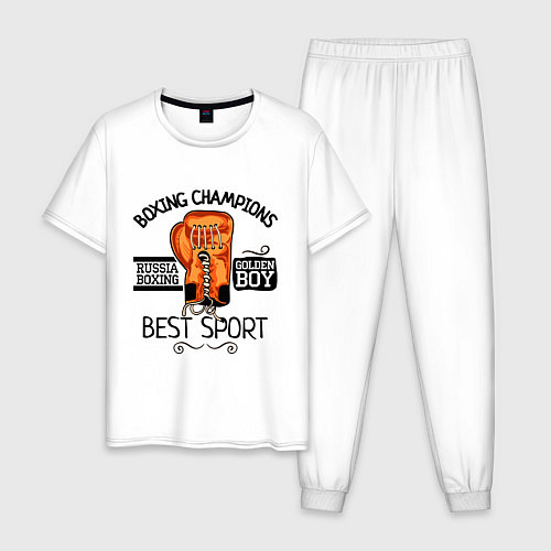Мужская пижама Golden Boy: Best Sport / Белый – фото 1