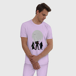 Пижама хлопковая мужская Destiny Guardians, цвет: лаванда — фото 2