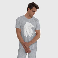 Пижама хлопковая мужская Griffin Geometry, цвет: меланж — фото 2