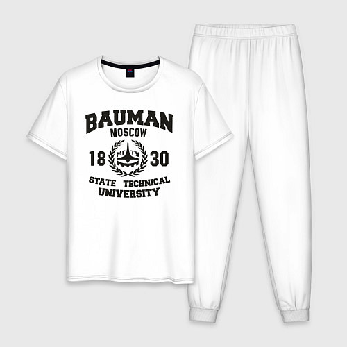 Мужская пижама BAUMAN University / Белый – фото 1