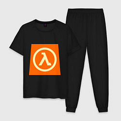 Пижама хлопковая мужская Half-Life, цвет: черный