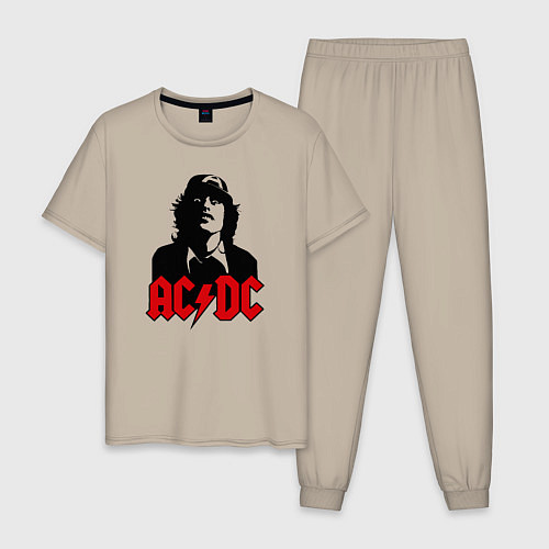 Мужская пижама AC/DC Madness / Миндальный – фото 1