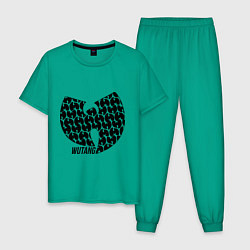 Пижама хлопковая мужская Wu-Tang Clan: Symbol цвета зеленый — фото 1