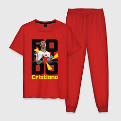 Пижама хлопковая мужская Ronaldo Funs, цвет: красный