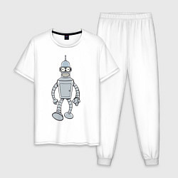 Пижама хлопковая мужская Iron Bender, цвет: белый