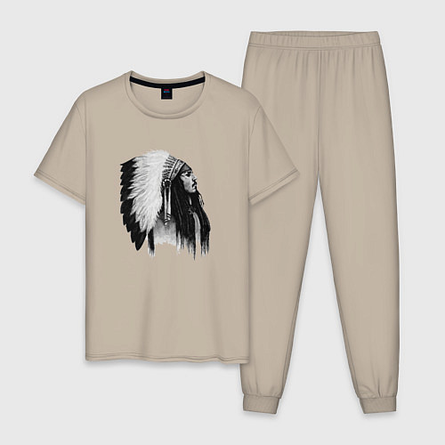 Мужская пижама Джонни Депп / Миндальный – фото 1