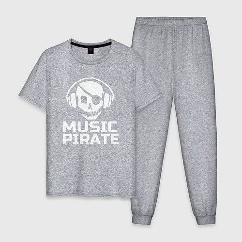 Мужская пижама Music pirate / Меланж – фото 1