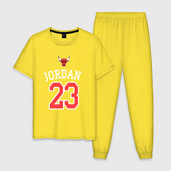 Пижама хлопковая мужская Jordan 23, цвет: желтый